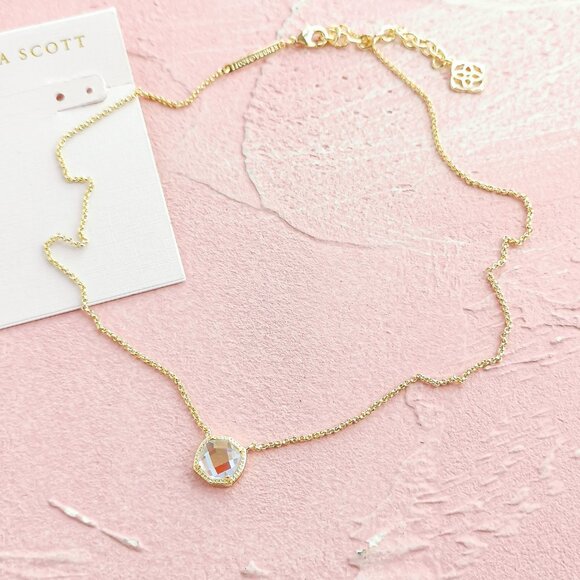 Kendra Scott Davie Dichroic Glass Gold Necklace - Picture 2 of 3